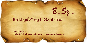 Battyányi Szabina névjegykártya