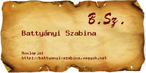 Battyányi Szabina névjegykártya
